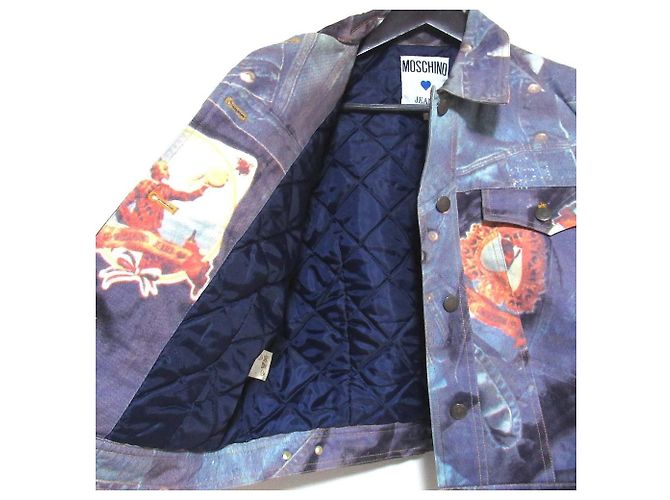 Giacca in denim di cotone Moschino Jeans Blu - vista 4