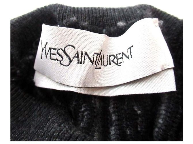 Yves Saint Laurent Gemusterter Strickpullover mit Rollkragen Braun - Ansicht 5