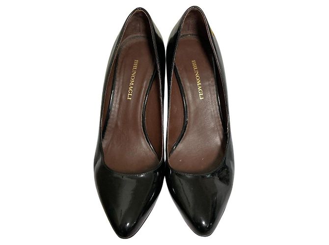 Autre Marque Décolleté con zeppa in vernice Brunomagli Nero - vista 2