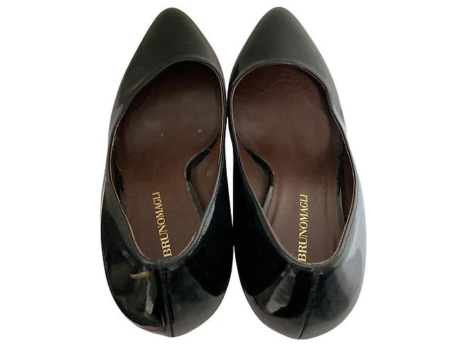 Autre Marque Décolleté con zeppa in vernice Brunomagli Nero - vista 3