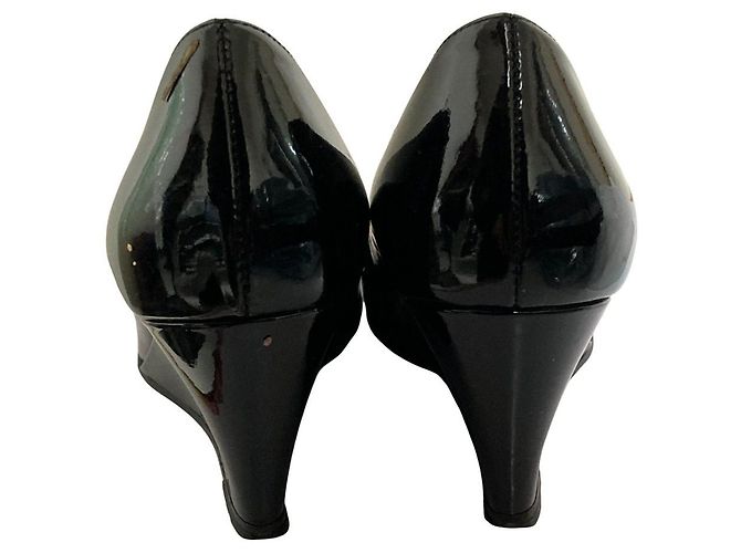Autre Marque Décolleté con zeppa in vernice Brunomagli Nero - vista 4