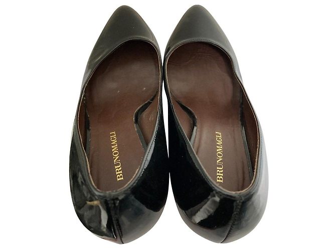Autre Marque Décolleté con zeppa in vernice Brunomagli Nero - vista 5