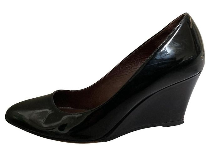 Autre Marque Décolleté con zeppa in vernice Brunomagli Nero - vista 7