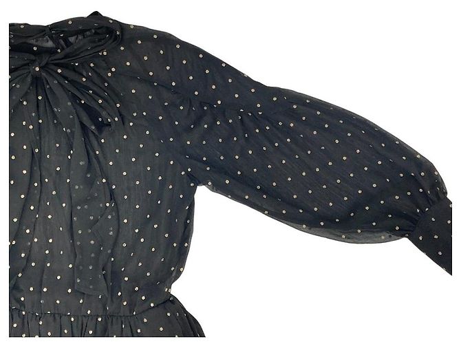 Autre Marque Abito Arpege Story Dot Jacquard Nero - vista 3