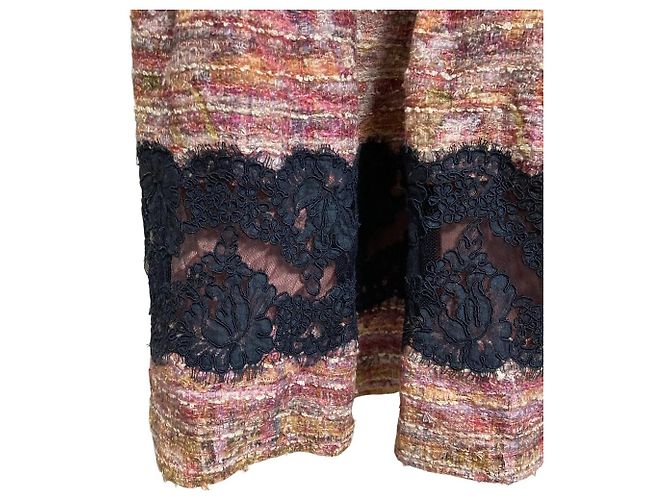 Autre Marque Vestido de Tweed Leur Logette Rosa - vista 3