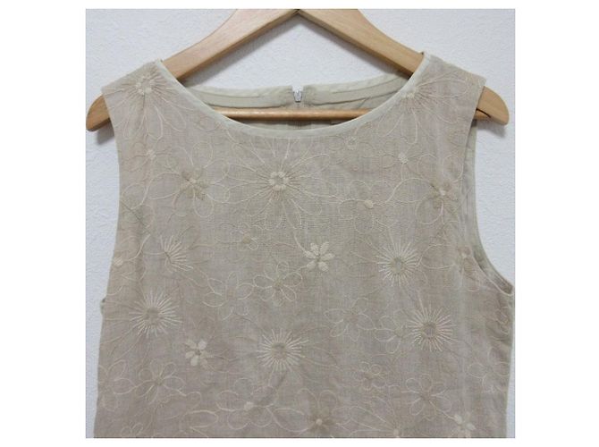 Autre Marque FOXEY Bloom Embroidery Kleid Beige - Ansicht 3