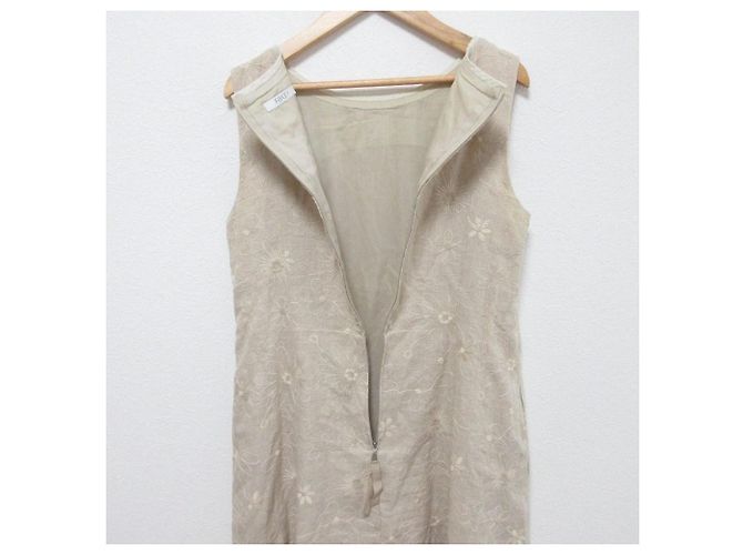 Autre Marque FOXEY Bloom Embroidery Kleid Beige - Ansicht 4