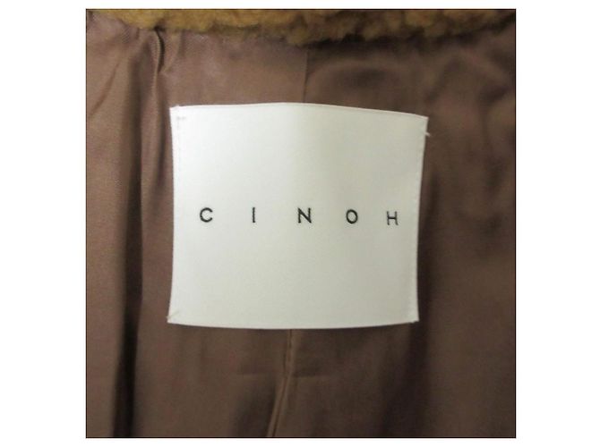 Autre Marque Abrigo cocoon de boa CINOH Castaño - vista 6