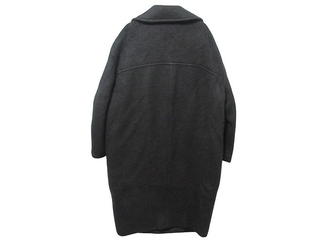 Autre Marque CLANE SHORT SHAGGY COCOON OVER COAT Abrigo de lana Negro - vista 2