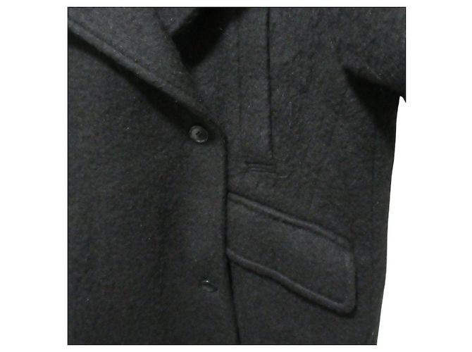 Autre Marque CLANE SHORT SHAGGY COCOON OVER COAT Abrigo de lana Negro - vista 5