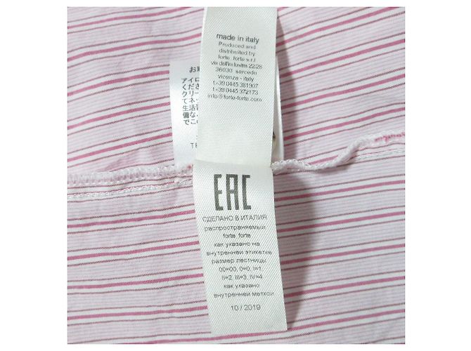 Autre Marque Abito camicia in cotone a righe forte_forte Rosa - vista 10