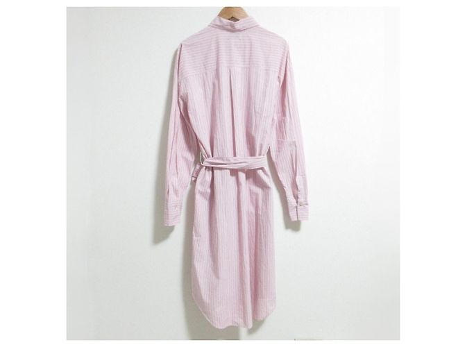 Autre Marque Abito camicia in cotone a righe forte_forte Rosa - vista 2