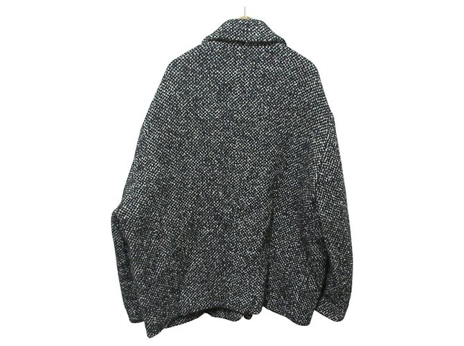 Autre Marque Cappotto CLANE MIX COLOR OVER COAT Nero - vista 2