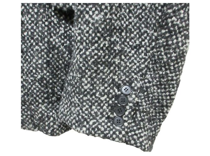 Autre Marque Cappotto CLANE MIX COLOR OVER COAT Nero - vista 4