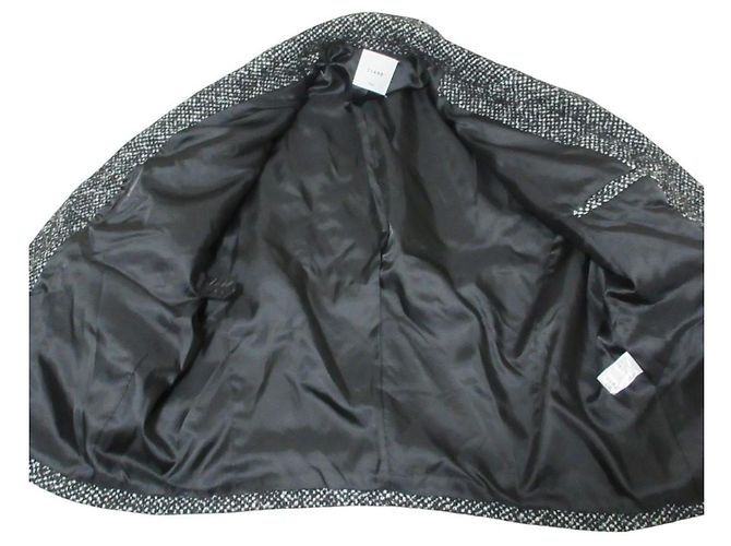 Autre Marque Cappotto CLANE MIX COLOR OVER COAT Nero - vista 5