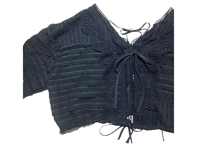 Autre Marque Giacca in maglia con volant MADE BY DINT Nero - vista 3
