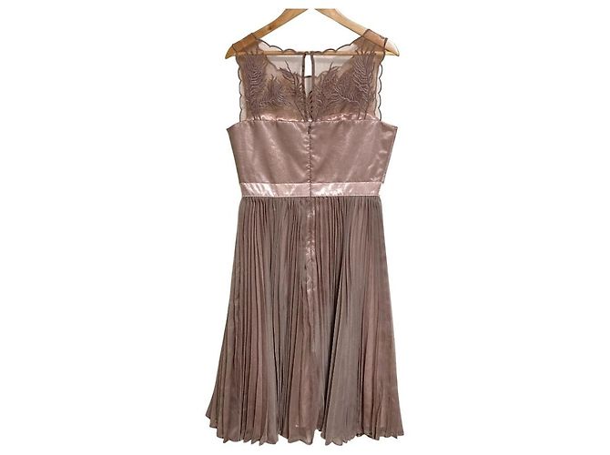 Autre Marque Vestido plisado RUIRUE BOUTIQUE Rosa - vista 2
