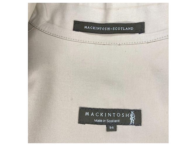 Mackintosh Rubberized Single Collar Coat Beige - view 3