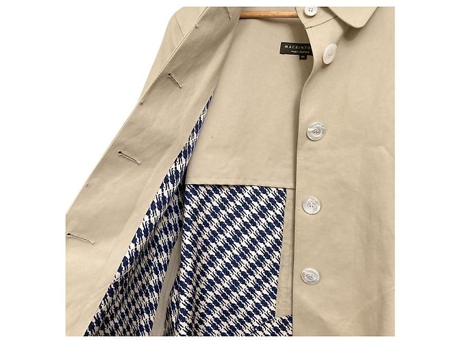Mackintosh Rubberized Single Collar Coat Beige - view 4