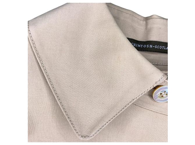 Mackintosh Rubberized Single Collar Coat Beige - view 5
