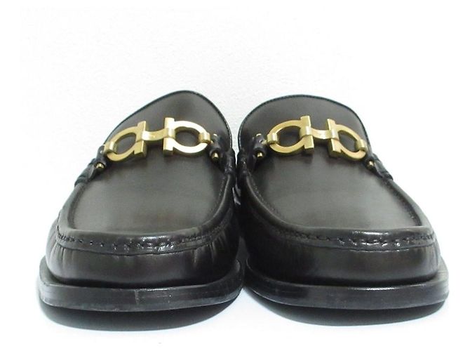 Mocassins Gancini Salvatore Ferragamo Noir - vue 3