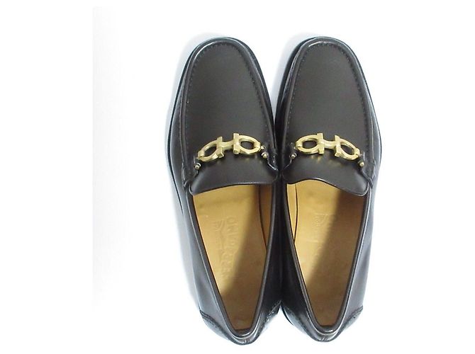 Mocassins Gancini Salvatore Ferragamo Noir - vue 4