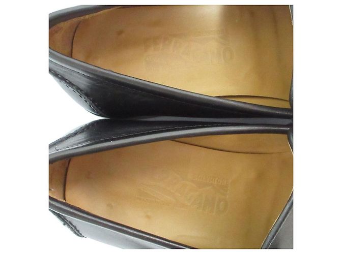 Mocassins Gancini Salvatore Ferragamo Noir - vue 5