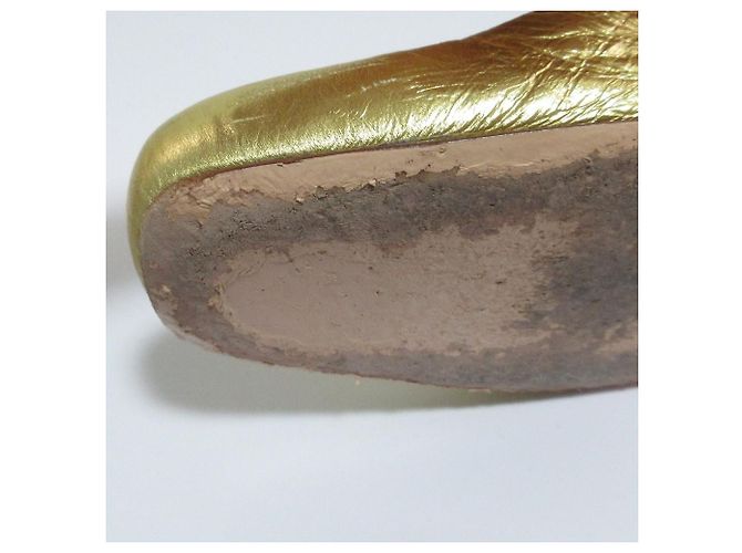 Décolleté Roger Vivier Trevivier con cristalli e tacco largo D'oro - vista 11