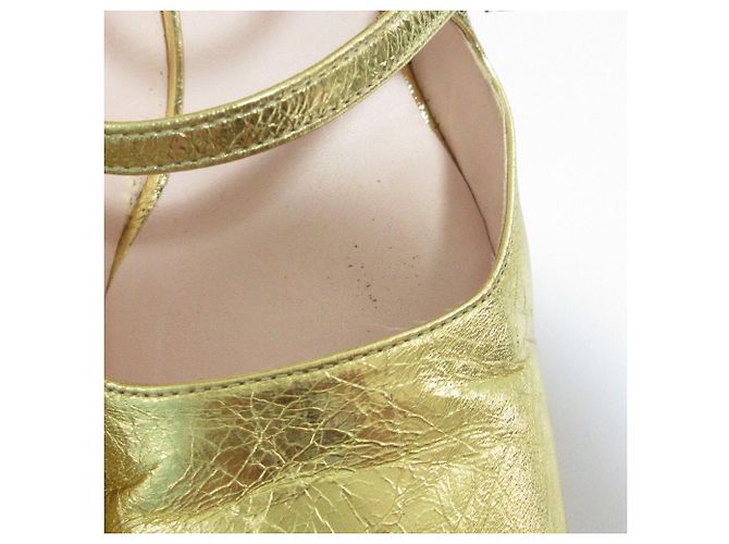 Décolleté Roger Vivier Trevivier con cristalli e tacco largo D'oro - vista 13