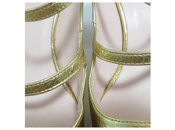 Décolleté Roger Vivier Trevivier con cristalli e tacco largo D'oro - vista 14