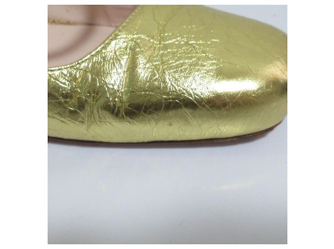 Décolleté Roger Vivier Trevivier con cristalli e tacco largo D'oro - vista 16