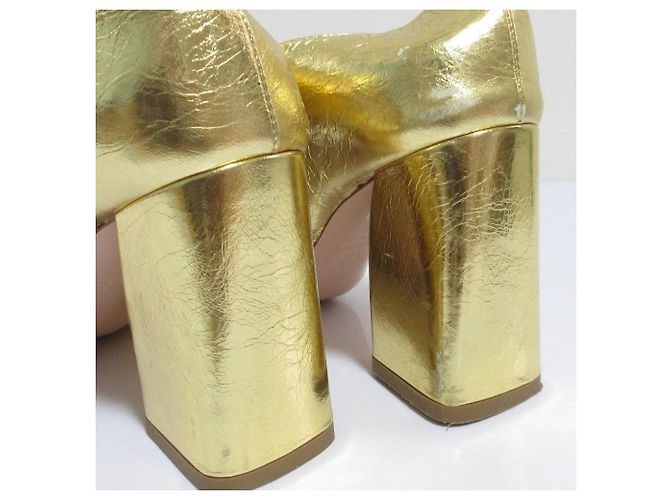 Décolleté Roger Vivier Trevivier con cristalli e tacco largo D'oro - vista 19