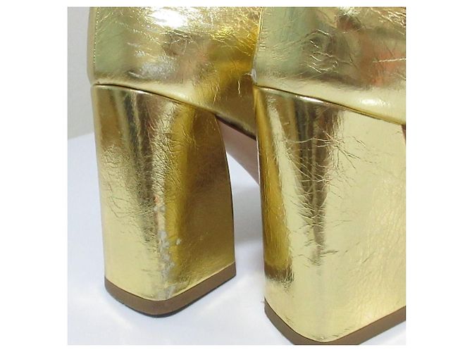 Décolleté Roger Vivier Trevivier con cristalli e tacco largo D'oro - vista 20