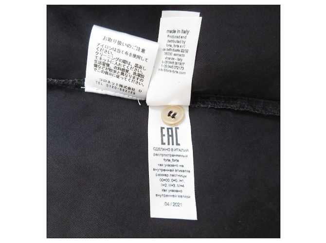 Autre Marque forte_forte Pullover-Hemdkleid Schwarz - Ansicht 11