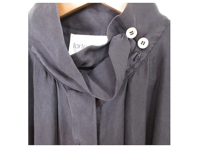 Autre Marque forte_forte Pullover-Hemdkleid Schwarz - Ansicht 4