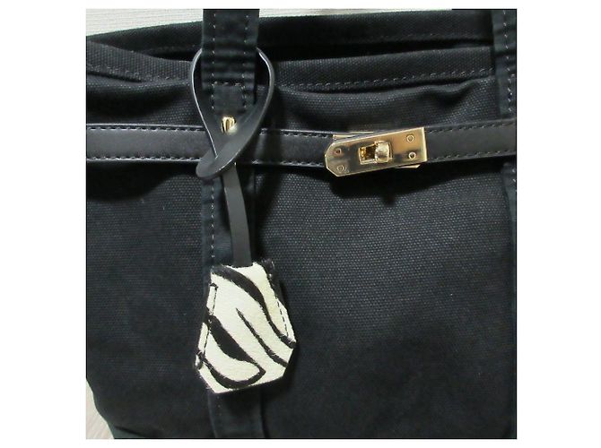 Autre Marque Bolsa 2way de lona 23ku Preto - vista 6