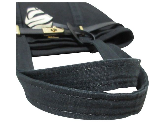 Autre Marque Bolsa 2way de lona 23ku Preto - vista 7