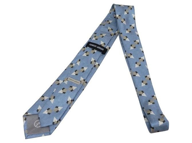Giorgio Armani Silk Tie Blue - view 3
