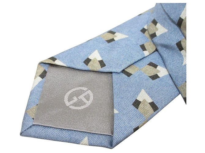 Giorgio Armani Silk Tie Blue - view 6