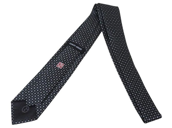 Giorgio Armani Silk Tie Brown Black - view 3