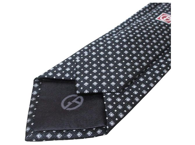 Giorgio Armani Silk Tie Brown Black - view 4