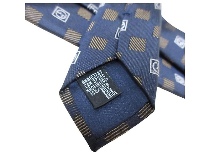 Giorgio Armani Silk Tie Brown Blue Navy blue - view 5