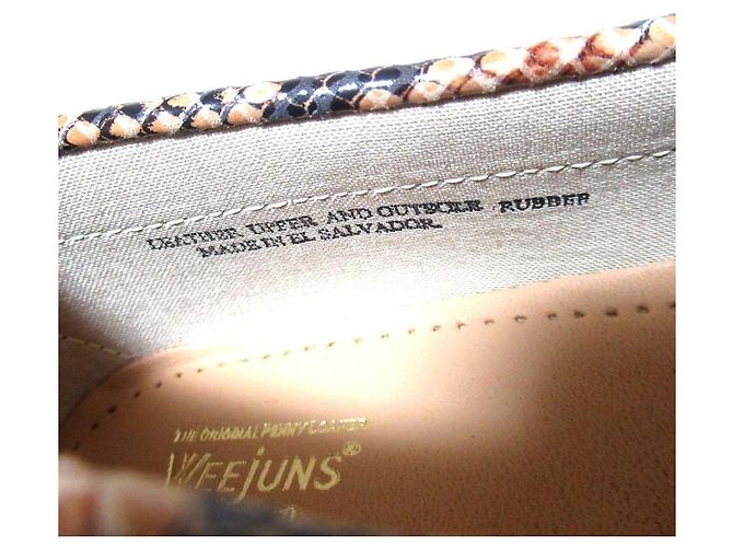 Autre Marque Mocasines G.H. Bass Weejuns de piel de pitón Beige - vista 10
