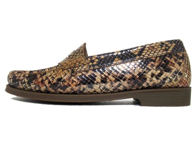 Autre Marque Mocasines G.H. Bass Weejuns de piel de pitón Beige - vista 2
