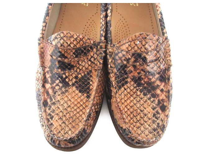 Autre Marque Mocasines G.H. Bass Weejuns de piel de pitón Beige - vista 4