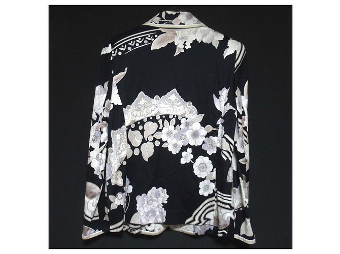 LEONARD FASHION Chaqueta entallada con estampado floral Azul Azul marino - vista 2
