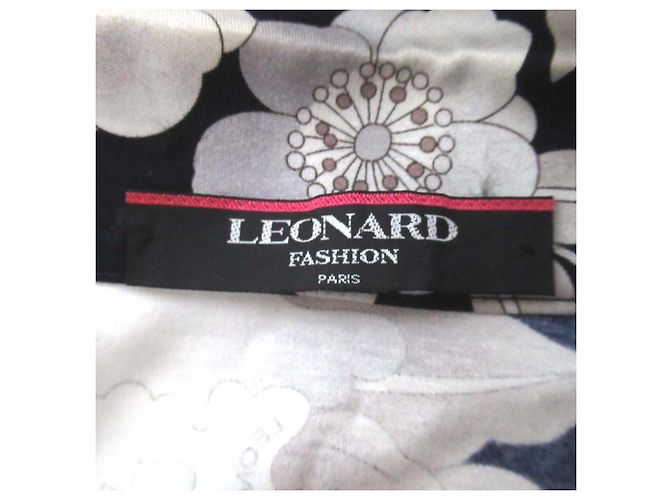 LEONARD FASHION Chaqueta entallada con estampado floral Azul Azul marino - vista 9