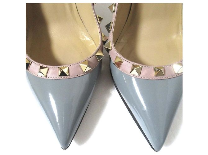 Décolleté Rockstud in vernice Valentino Garavani Marrone - vista 4