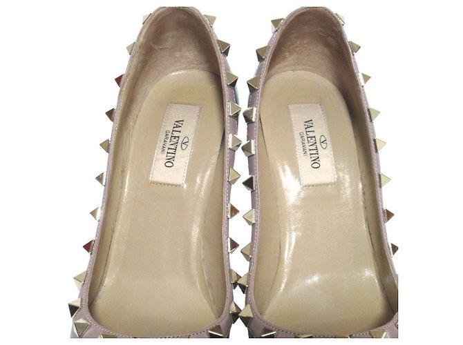 Décolleté Rockstud in vernice Valentino Garavani Marrone - vista 5