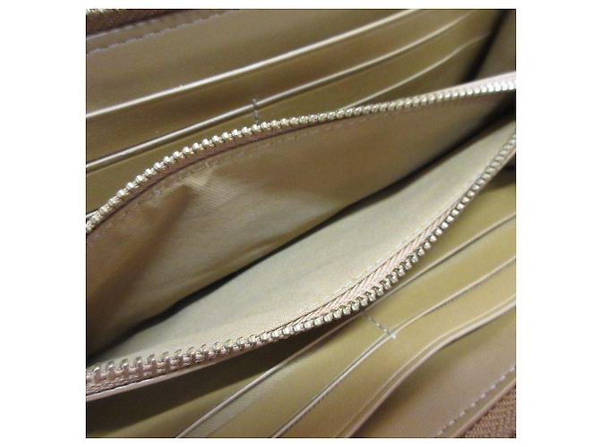 Cartera larga de piel COACH Accordion Zip Wallet Castaño - vista 10